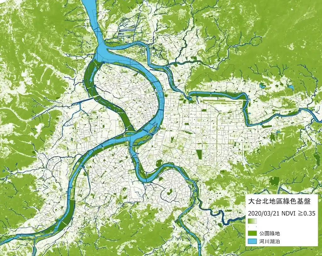 圖五 臺北盆地內的確診病例分布
